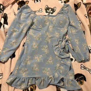 Blue Floral Dress from Lily Rose. Size XL, Worn Twice.